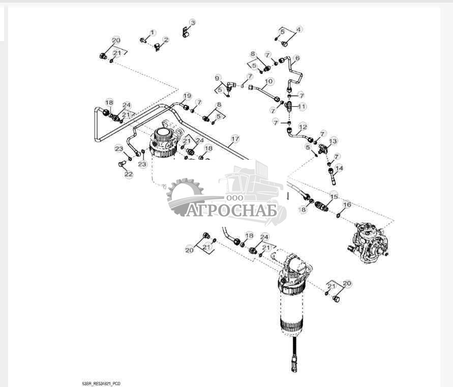 63BR Топливопроводы низкого давления 